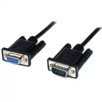 StarTech.com 2m melns DB9 RS232 seriālais nulles modema kabelis F/M, melns, 2 m, DB-9, DB-9, vīrietis, sieviete