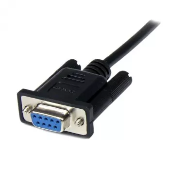 StarTech.com 2m melns DB9 RS232 seriālais nulles modema kabelis F/M, melns, 2 m, DB-9, DB-9, vīrietis, sieviete