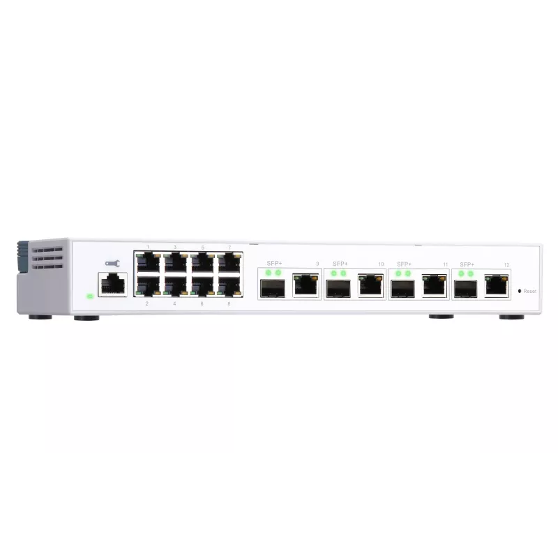 QNAP QSW-M408-4C tīkla komutators pārvaldāms L2 Gigabit Ethernet (10/100/1000) balts
