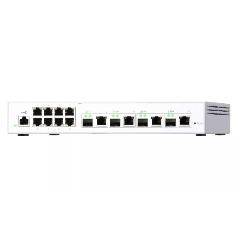 QNAP QSW-M408-4C tīkla komutators pārvaldāms L2 Gigabit Ethernet (10/100/1000) balts