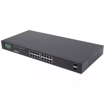 Nepārvaldāms slēdzis Intellinet 16 portu Gigabit Ethernet PoE+ 370W