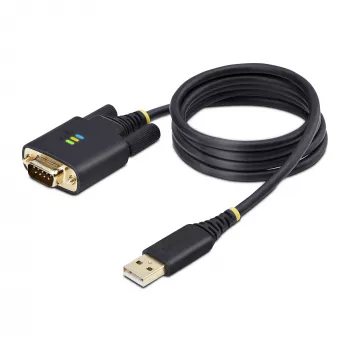 StarTech.com 3 pēdu (1 m) USB–seriālā porta adaptera kabelis, COM saglabāšana, maināmās skrūves/uzgriežņi, USB-A uz DB9 RS232, FTDI IC, ESD aizsardzība, Windows/macOS/Linux