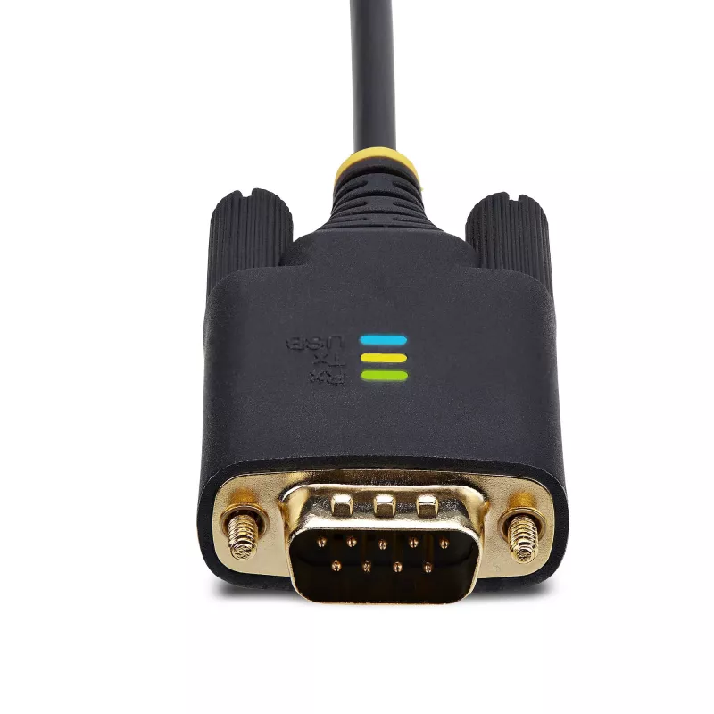 StarTech.com 3 pēdu (1 m) USB–seriālā porta adaptera kabelis, COM saglabāšana, maināmās skrūves/uzgriežņi, USB-A uz DB9 RS232, FTDI IC, ESD aizsardzība, Windows/macOS/Linux