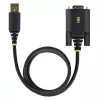 StarTech.com 3 pēdu (1 m) USB–seriālā porta adaptera kabelis, COM saglabāšana, maināmās skrūves/uzgriežņi, USB-A uz DB9 RS232, FTDI IC, ESD aizsardzība, Windows/macOS/Linux