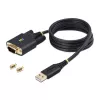 StarTech.com 3 pēdu (1 m) USB–seriālā porta adaptera kabelis, COM saglabāšana, maināmās skrūves/uzgriežņi, USB-A uz DB9 RS232, FTDI IC, ESD aizsardzība, Windows/macOS/Linux