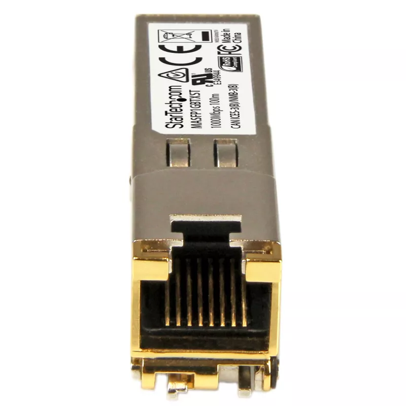 StarTech.com Cisco Meraki MA-SFP-1GB-TX saderīgs SFP modulis - 1000BASE-T - SFP uz RJ45 Cat6/Cat5e - 10/100/1000 Mbps - RJ-45 100m - Cisco Meraki MS225, MX400, MS250