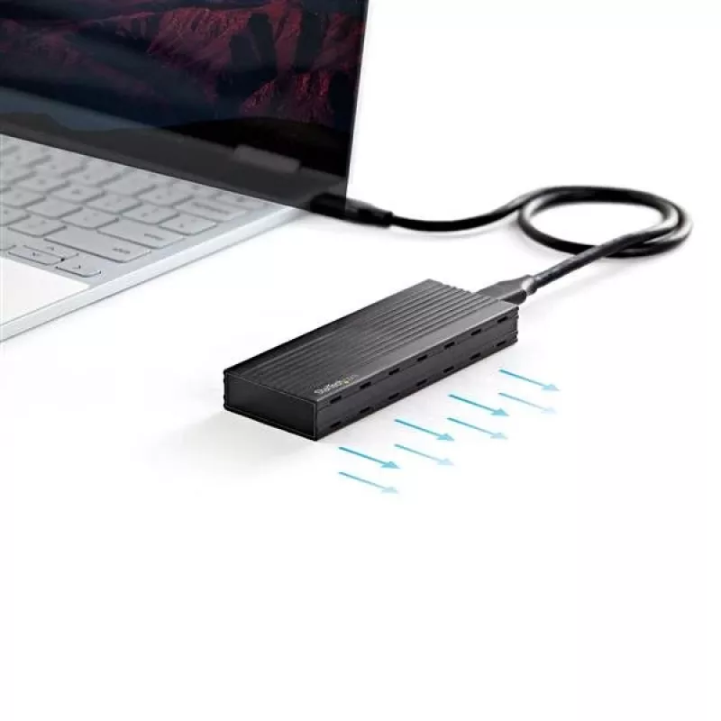 StarTech.com USB-C 10 Gbps uz M.2 NVMe SSD korpuss — pārnēsājams ārējais M.2 NGFF PCIe alumīnija futrālis — 1 GB/s lasīšana/rakstīšana — atbalsta 2230, 2242, 2260, 2280 — saderīgs ar TB3 — Mac un PC