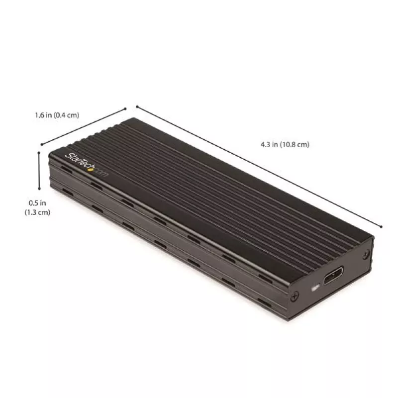 StarTech.com USB-C 10 Gbps uz M.2 NVMe SSD korpuss — pārnēsājams ārējais M.2 NGFF PCIe alumīnija futrālis — 1 GB/s lasīšana/rakstīšana — atbalsta 2230, 2242, 2260, 2280 — saderīgs ar TB3 — Mac un PC