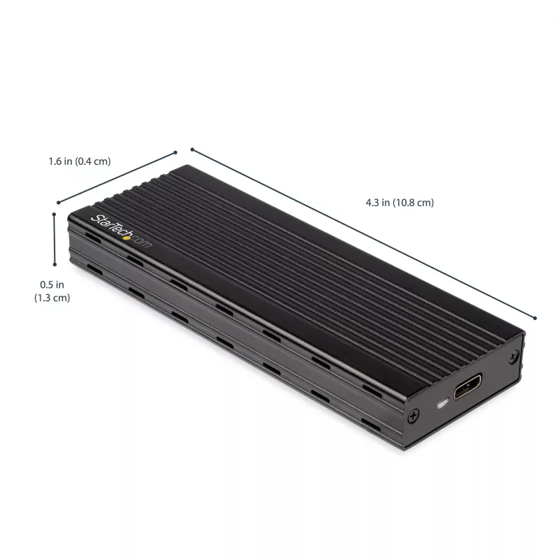 StarTech.com USB-C 10 Gbps uz M.2 NVMe SSD korpuss — pārnēsājams ārējais M.2 NGFF PCIe alumīnija futrālis — 1 GB/s lasīšana/rakstīšana — atbalsta 2230, 2242, 2260, 2280 — saderīgs ar TB3 — Mac un PC