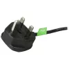 StarTech.com 1,8 m (6 pēdas) Lielbritānijas datora strāvas kabelis, 18AWG, BS 1363 uz C13, 10 A 250 V, melns maiņstrāvas strāvas vada nomaiņa, tējkannas vads / Lielbritānijas strāvas kabelis, datora barošanas bloka kabelis, televizora/monitora strāvas kabelis