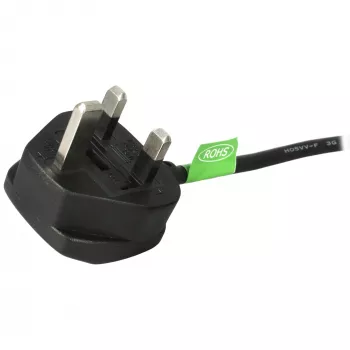 StarTech.com 1,8 m (6 pēdas) Lielbritānijas datora strāvas kabelis, 18AWG, BS 1363 uz C13, 10 A 250 V, melns maiņstrāvas strāvas vada nomaiņa, tējkannas vads / Lielbritānijas strāvas kabelis, datora barošanas bloka kabelis, televizora/monitora strāvas kabelis