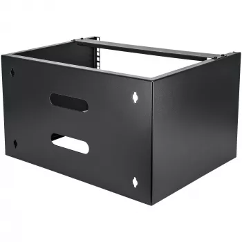 StarTech.com 6U sienas stiprinājuma tīkla statīvs – 14 collu dziļums (zema profila) – 19 collu ielāpu paneļa kronšteins seklas serveru un IT iekārtu, tīkla slēdžu montāžai – 44 mārciņas/20 kg kravnesība, melns