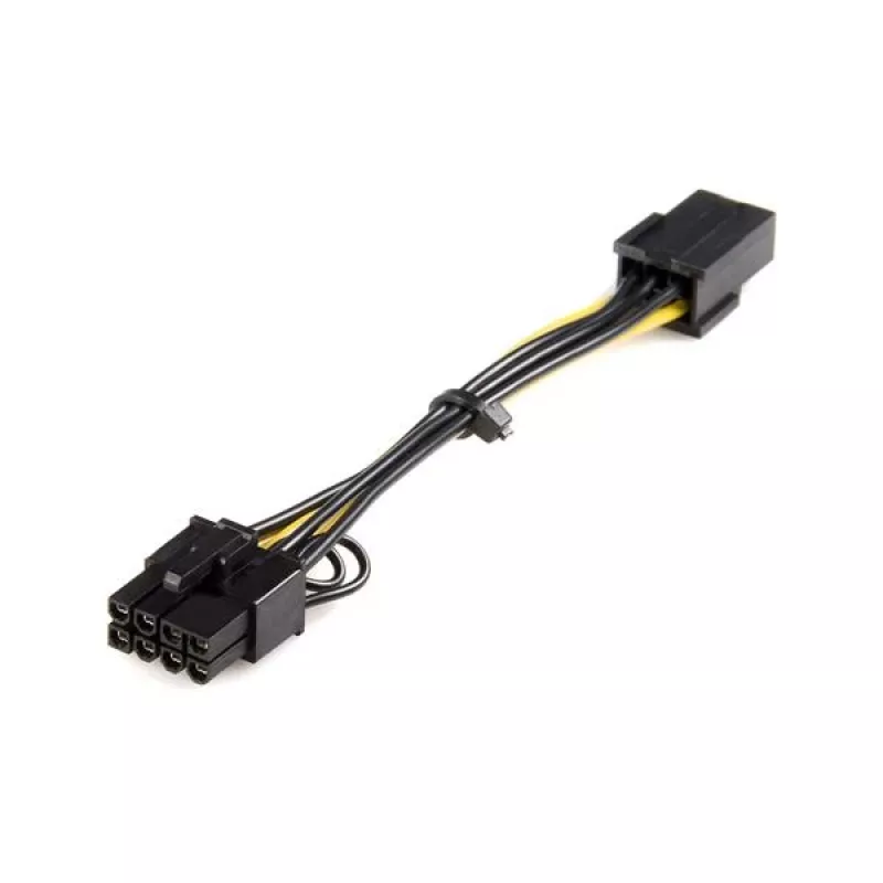 StarTech.com PCI Express 6 kontaktu uz 8 kontaktu strāvas adaptera kabelis, PCI-E (8 kontaktu), PCI-E (6 kontaktu), 0,155 m, vīrišķais, sievišķais, taisns