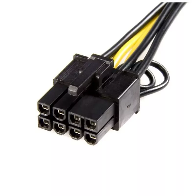 StarTech.com PCI Express 6 kontaktu uz 8 kontaktu strāvas adaptera kabelis, PCI-E (8 kontaktu), PCI-E (6 kontaktu), 0,155 m, vīrišķais, sievišķais, taisns