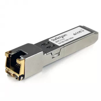 StarTech.com Cisco SFP-GE-T saderīgs SFP raiduztvērēja modulis - 10/100/1000BASE-TX~Cisco SFP-GE-T saderīgs SFP modulis - 1000BASE-T - SFP uz RJ45 Cat6/Cat5e - 10/100/1000 Mbps - RJ-45 100m - Cisco IE3400, IE3300, IE3200