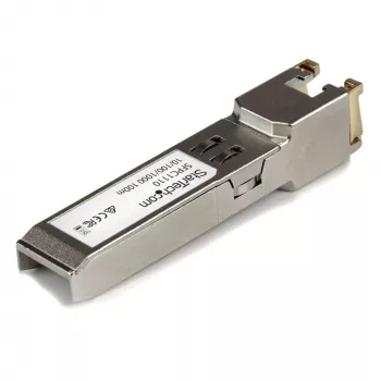 StarTech.com Cisco SFP-GE-T saderīgs SFP raiduztvērēja modulis - 10/100/1000BASE-TX~Cisco SFP-GE-T saderīgs SFP modulis - 1000BASE-T - SFP uz RJ45 Cat6/Cat5e - 10/100/1000 Mbps - RJ-45 100m - Cisco IE3400, IE3300, IE3200