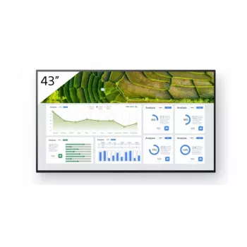 Sony FW-43BZ30L Signage Displejs Digitālās izkārtnes plakanā paneļa 109,2 cm (43 collas) LCD Wi-Fi 440 cd/m² 4K Ultra HD Melns Android 24/7