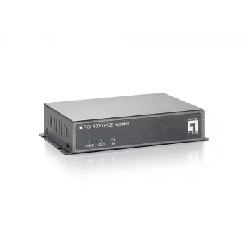 LevelOne PoE inžektors, 56W, Fast Ethernet, 10,100 Mbit/s, 10/100, IEEE 802.3x, pelēks, 100 m