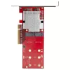 StarTech.com Divu M.2 PCIe SSD adaptera karte - x8 / x16 Divu NVMe vai AHCI M.2 SSD uz PCI Express 3.0 - M.2 NGFF PCIe (M-Key) saderīga - Atbalsta 2242, 2260, 2280 - JBOD - Mac un personālajam datoram