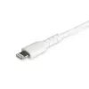 StarTech.com 6 pēdu (2 m) izturīgs balts USB-C uz Lightning kabelis – lielas slodzes izturīgs, pastiprināts ar aramīda šķiedru USB Type C uz Lightning lādēšanas/sinhronizācijas strāvas vads – Apple MFi sertificēts iPad/iPhone 12
