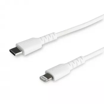 StarTech.com 3 pēdu (1 m) izturīgs balts USB-C uz Lightning kabelis - izturīgs, pastiprināts ar aramidšķiedru USB Type C uz Lightning lādētājs/sinhronizācijas barošanas vads - Apple MFi sertificēts iPad/iPhone 12