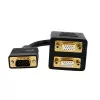 StarTech.com 0,3 m VGA uz 2x VGA video sadalītāja kabelis – vīr./siev., 0,3 m, VGA (D-Sub), 2 x VGA (D-Sub), vīrišķais, sievišķais, melns
