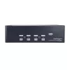 StarTech.com 4-Port Dual DisplayPort KVM Switch - 4K 60Hz, 3840 x 2160 pikseļi, 4K Ultra HD, Rack mounting, 18 W, 2U, Melns