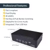 StarTech.com 4-Port Dual DisplayPort KVM Switch - 4K 60Hz, 3840 x 2160 pikseļi, 4K Ultra HD, Rack mounting, 18 W, 2U, Melns