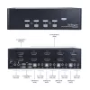 StarTech.com 4-Port Dual DisplayPort KVM Switch - 4K 60Hz, 3840 x 2160 pikseļi, 4K Ultra HD, Rack mounting, 18 W, 2U, Melns