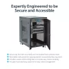 StarTech.com 4-stabu 18U serveru plauktu skapis, bloķējams 19 collu datu plauktu skapis datoru / AV / IT aprīkojumam, biroja / mājas tīkla plaukts ar ritentiņiem un regulējamām montāžas sliedēm