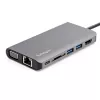 StarTech.com USB C daudzportu adapteris - USB-C Mini ceļojumu dokstacija ar 4K HDMI vai 1080p VGA - 3x USB 3.0 centrmezgls, SD, GbE, audio, 100 W PD caurlaide - pārnēsājama dokstacija klēpjdatoram/planšetdatoram