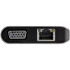 StarTech.com USB C daudzportu adapteris - USB-C Mini ceļojumu dokstacija ar 4K HDMI vai 1080p VGA - 3x USB 3.0 centrmezgls, SD, GbE, audio, 100 W PD caurlaide - pārnēsājama dokstacija klēpjdatoram/planšetdatoram