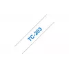 Marķēšanas lente 12mm Brother TC203 zila uz balta