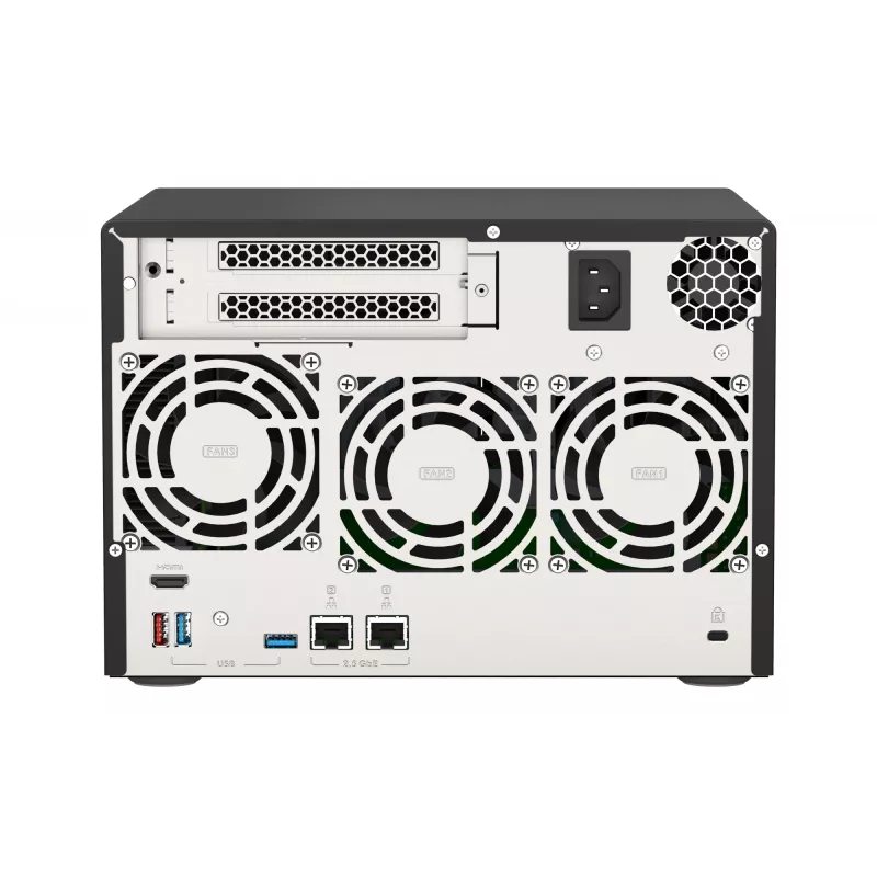 QNAP TVS-675 NAS Tornis ZhaoXin KaiXian KX-6000 KX-U6580 8 GB DDR4 0 TB QuTS hero Melns