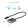 StarTech.com USB-C uz VGA adapteris - 1080p USB Type-C uz VGA adaptera sargspraudnis - USB-C (DP Alt Mode) uz VGA monitora/displeja video pārveidotājs - Thunderbolt 3 saderīgs - 12 collu garš pievienots kabelis - Uzlabotā CDP2VGA versija
