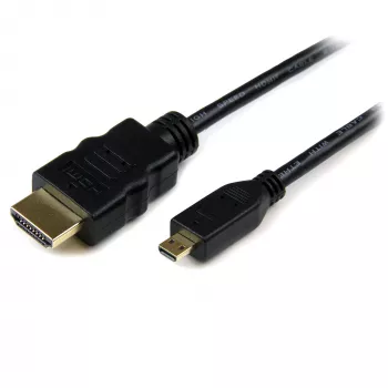 StarTech.com 50 cm Micro HDMI uz HDMI kabelis ar Ethernet - 4K 30Hz video - izturīgs ātrdarbīgs Micro HDMI Type-D uz HDMI 1.4 adaptera kabelis/konvertora vads - UHD HDMI monitori/TVS/Displeji - M/M
