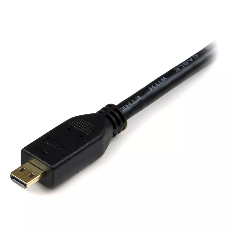 StarTech.com 50 cm Micro HDMI uz HDMI kabelis ar Ethernet - 4K 30Hz video - izturīgs ātrdarbīgs Micro HDMI Type-D uz HDMI 1.4 adaptera kabelis/konvertora vads - UHD HDMI monitori/TVS/Displeji - M/M