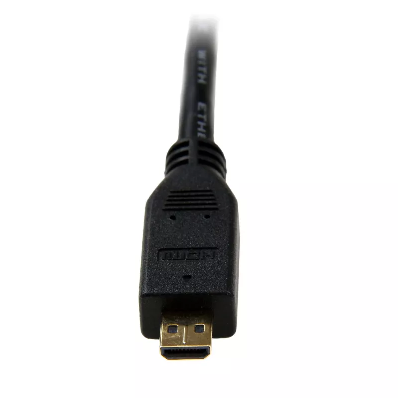 StarTech.com 50 cm Micro HDMI uz HDMI kabelis ar Ethernet - 4K 30Hz video - izturīgs ātrdarbīgs Micro HDMI Type-D uz HDMI 1.4 adaptera kabelis/konvertora vads - UHD HDMI monitori/TVS/Displeji - M/M