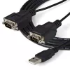StarTech.com 6 pēdu (1,8 m) 2 portu FTDI USB uz seriālo RS232 adaptera kabelis ar COM saglabāšanu, USB uz RS232 adapteris - TAA