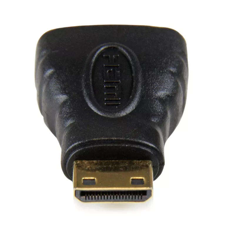 StarTech.com Mini HDMI uz HDMI adapteris - 4K ātrdarbīgs HDMI adapteris - 4K 30Hz Ultra HD ātrdarbīgs HDMI adapteris - HDMI 1.4 - zeltīti savienotāji - UHD Mini HDMI adapteris 4K - melns