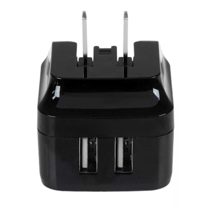 StarTech.com divportu USB sienas lādētājs - starptautiskiem ceļojumiem - 17W/3,4A - melns