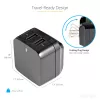 StarTech.com divportu USB sienas lādētājs - starptautiskiem ceļojumiem - 17W/3,4A - melns