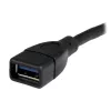 StarTech.com USB 3.0 A–A pagarinātāja kabelis — 6 collas, melns, 0,152 m, USB A, USB A, USB 3.2 Gen 1 (3.1 Gen 1), 5 Gbit/s, Melns