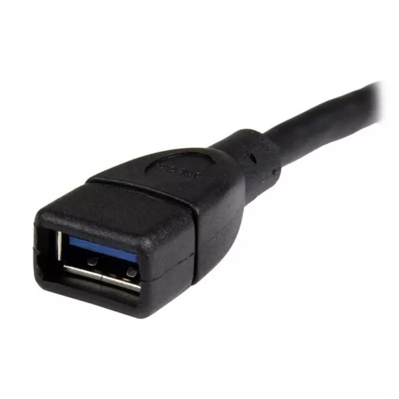 StarTech.com USB 3.0 A–A pagarinātāja kabelis — 6 collas, melns, 0,152 m, USB A, USB A, USB 3.2 Gen 1 (3.1 Gen 1), 5 Gbit/s, Melns