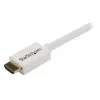 StarTech.com 7m / 23 ft CL3 Rated HDMI kabelis w/ Ethernet - In Wall Rated Ultra HD HDMI kabelis - 4K 30Hz UHD High Speed HDMI kabelis - 10.2 Gbps - HDMI 1.4 Video/Display kabelis - 30AWG, balta