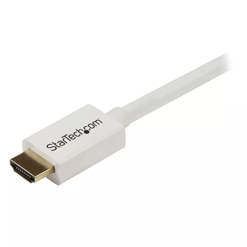 StarTech.com 7m / 23 ft CL3 Rated HDMI kabelis w/ Ethernet - In Wall Rated Ultra HD HDMI kabelis - 4K 30Hz UHD High Speed HDMI kabelis - 10.2 Gbps - HDMI 1.4 Video/Display kabelis - 30AWG, balta