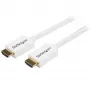 StarTech.com 5m / 16 ft CL3 Rated HDMI kabelis w/ Ethernet - In Wall Rated Ultra HD HDMI kabelis - 4K 30Hz UHD High Speed HDMI kabelis - 10.2 Gbps - HDMI 1.4 Video/Display kabelis - 30AWG, balta