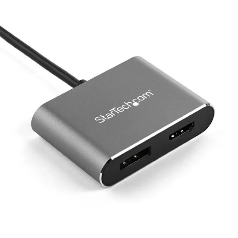 StarTech.com USB C daudzportu video adapteris - 4K 60Hz USB-C uz HDMI 2.0 vai DisplayPort 1.2 monitora adapteris - USB Type-C 2-in-1 displeja pārveidotājs HDMI/DP HBR2 HDR - Thunderbolt 3 saderīgs