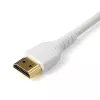 StarTech.com 6 pēdas (2 m) plāns HDMI 2.0 kabelis, elastīgs Premium sertificēts HDMI vads ar Ethernet, UHD 4K 60Hz HDR10, izturīgs aramīda šķiedras dizains ar TPE apvalku, balts