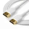StarTech.com 6 pēdas (2 m) plāns HDMI 2.0 kabelis, elastīgs Premium sertificēts HDMI vads ar Ethernet, UHD 4K 60Hz HDR10, izturīgs aramīda šķiedras dizains ar TPE apvalku, balts